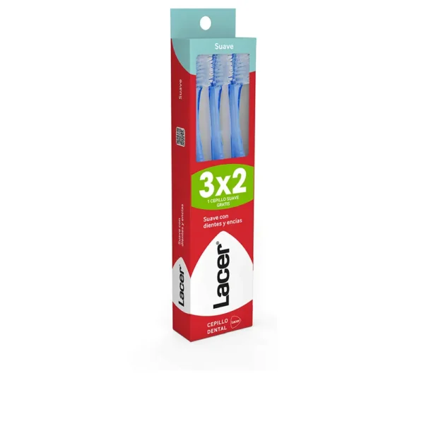 LACER Soft Toothbrush Pack of 3 Units