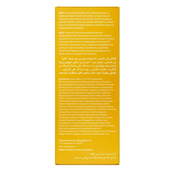 La Cabine Hyaluronic Facial Fluid Cream SPF50 30ML - Image 3