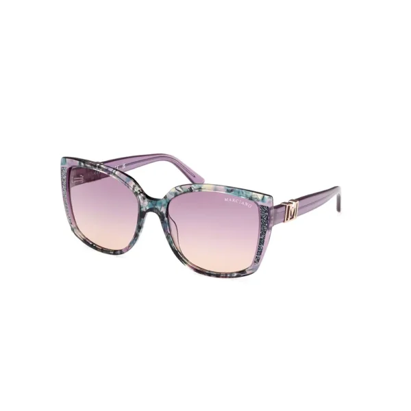 Lilac Havana Square Sunglasses 59mm - Image 2