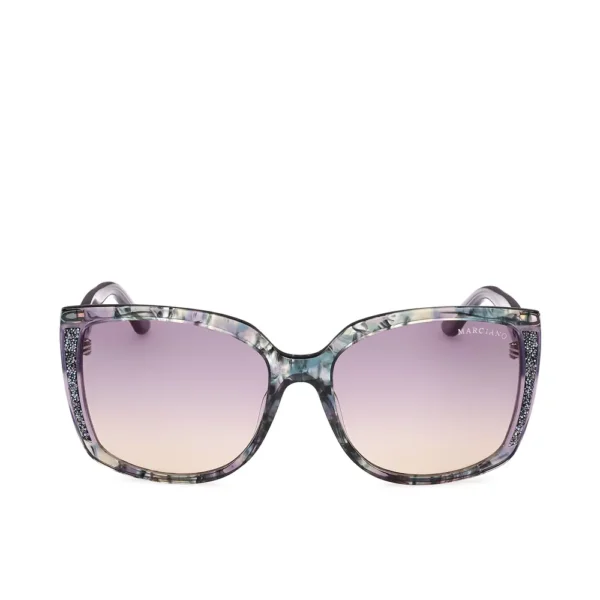 Lilac Havana Square Sunglasses 59mm