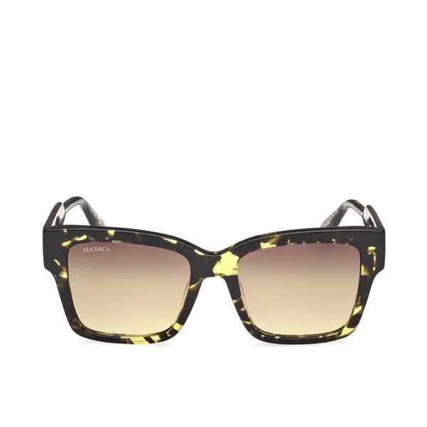 MAX & CO Rectangular Havana Sunglasses 52mm