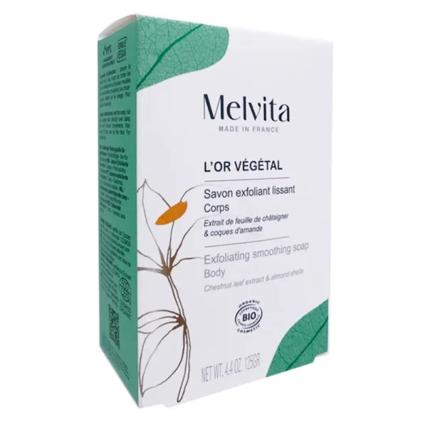 Melvita L'Or Végétal Softening Exfoliating Soap 125g - Image 3