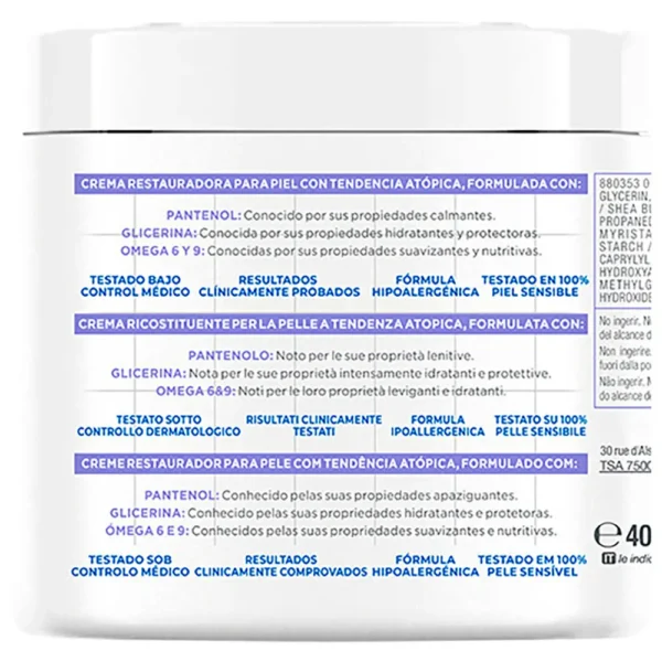 Mixa Panthenol Comfort Restorative Cream 400ml - Image 2