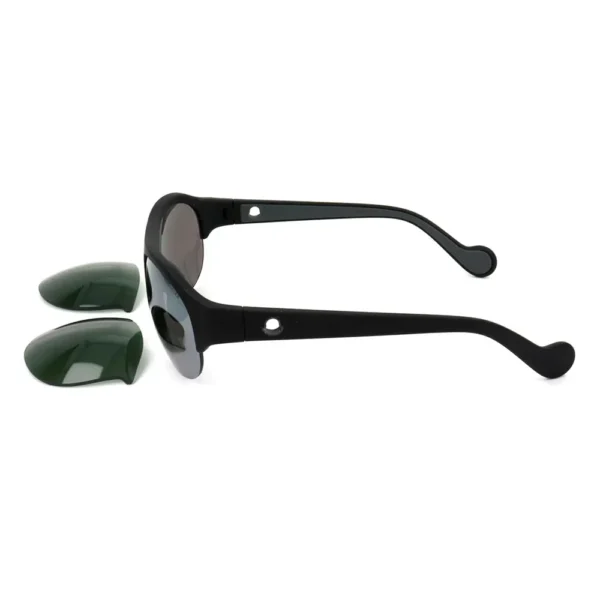 Moncler Gafas Black Round Sunglasses 135mm - Image 3