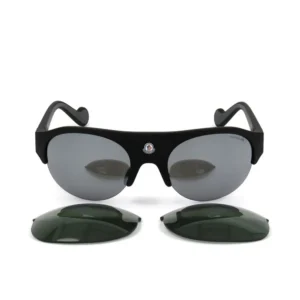 Moncler Gafas Black Round Sunglasses 135mm