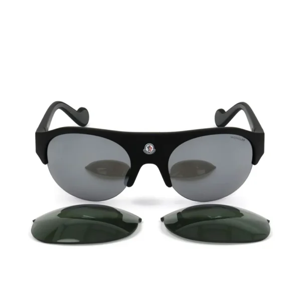Moncler Gafas Black Round Sunglasses 135mm