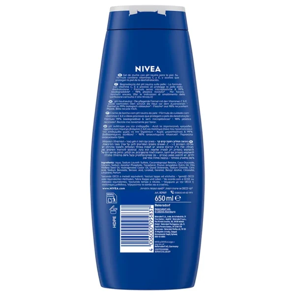 NIVEA Creme Care Gel Shower Cream 650ML - Image 2