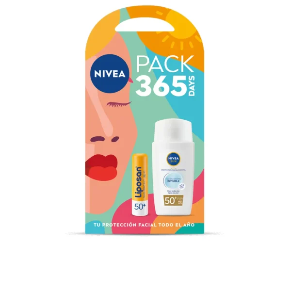 NIVEA Sun Invisible Daily Fluid SPF50 + Liposan Pack of 2