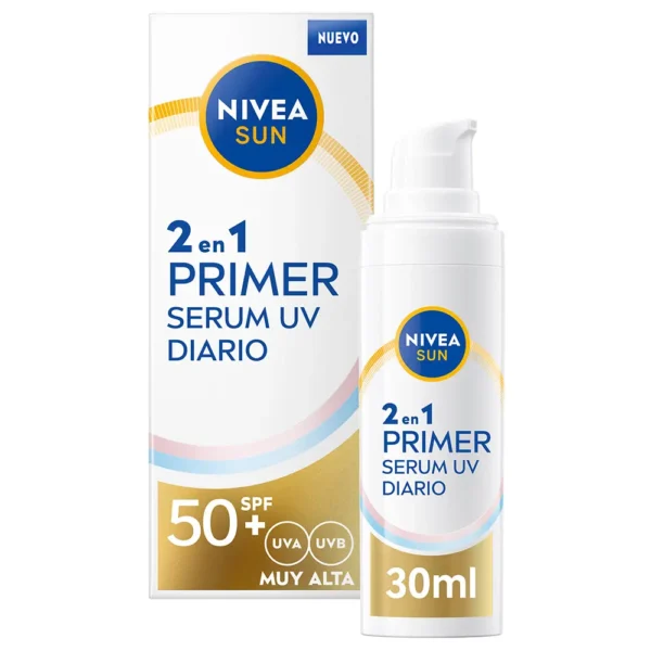 NIVEA Sun Primer Daily UV Serum SPF 50+ 30ml - Image 2
