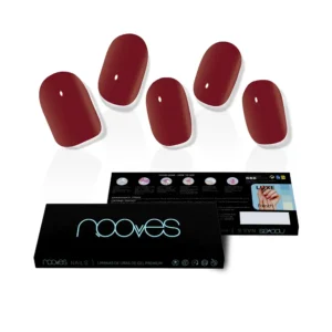 NOOVES Midnight Rain Gel Nail Films Solid Red - 20 Units