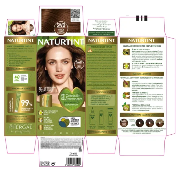 Naturtint Ammonia-Free Dye #5Wb Radiant Copper Brown 170ml