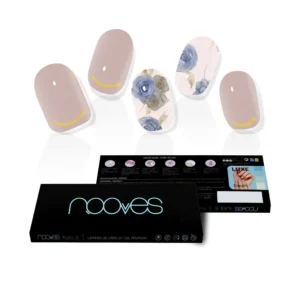 Nooves Elegant Floral Nail Gel Films - Metallic 20 Units