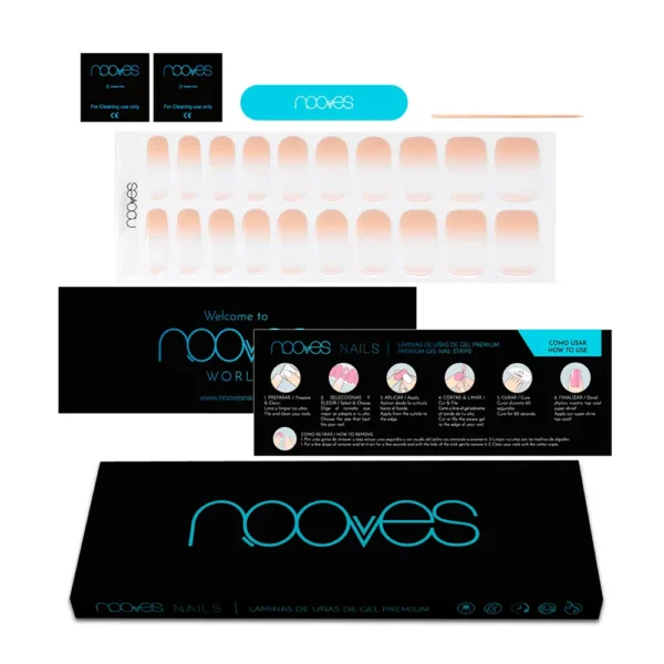 Nooves Gel Nail Film Nude Baby Boomer 20 Units - Image 2