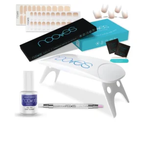 Premium Gel Nail Sheets Set with Portable UV/LED Lamp