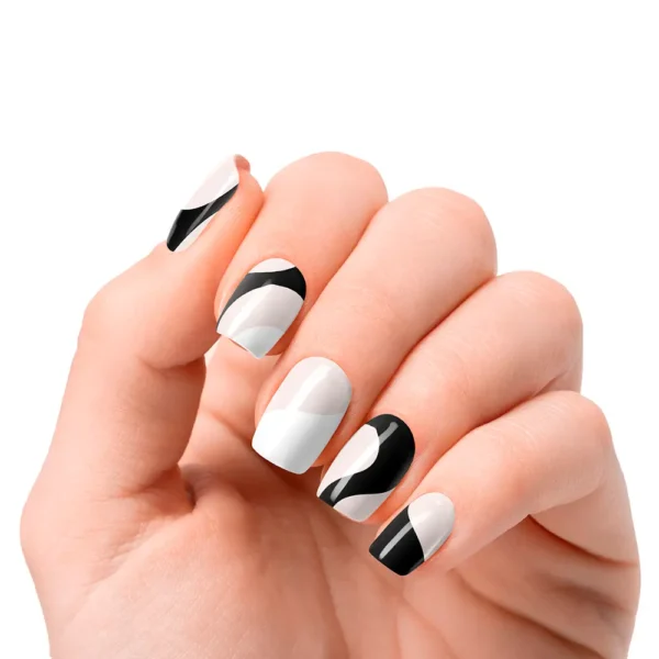 Premium Glam Gel Nail Sheets White Cow 20 Units - Image 2
