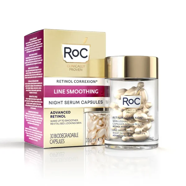 ROC Line Smoothing Advanced Retinol Night Serum Capsules 30U - Image 2