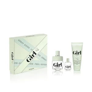 ROCHAS Girl Perfume Set - 3 Pieces with Exfoliating Gel