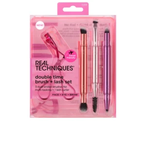Real Techniques Double Time Brush Set with Eyelash Curler