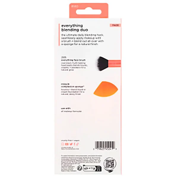 Real Techniques Everything Blending Duo - 2 Brushes & Sponge - Image 3