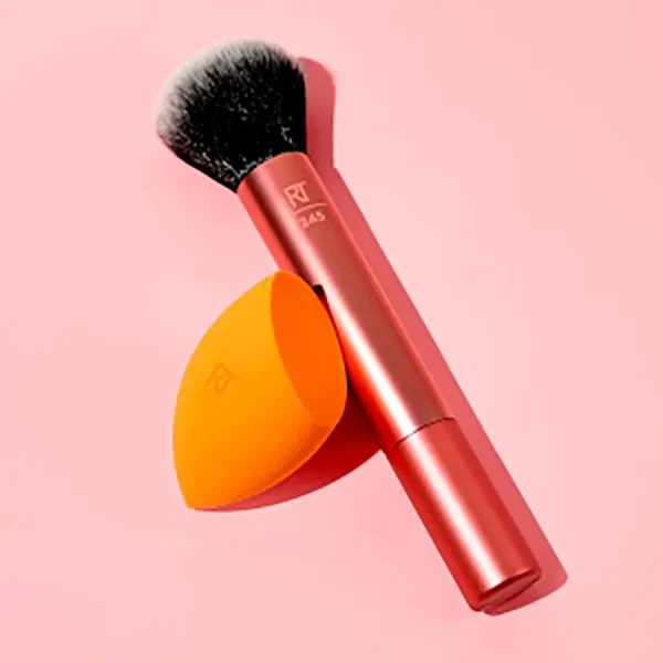 Real Techniques Everything Blending Duo - 2 Brushes & Sponge - Image 4