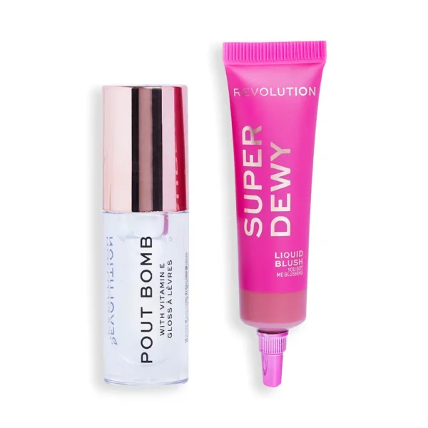 Revolution Pout Bomb Gloss & Liquid Blush Set - 2 pcs - Image 2