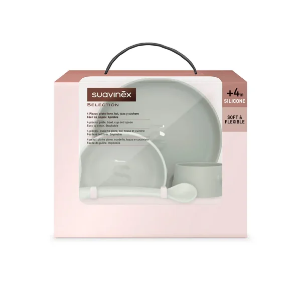SUAVINEX Green Tableware Set for Kids - 4 Units - Image 2