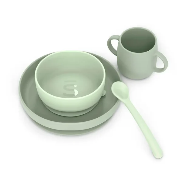 SUAVINEX Green Tableware Set for Kids - 4 Units - Image 3