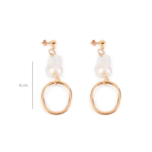 Shabama Balboa Long Earrings - Shiny Gold - Image 2