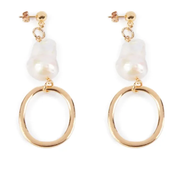 Shabama Balboa Long Earrings - Shiny Gold