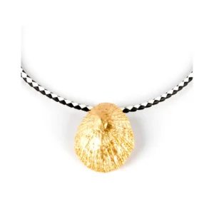 Shabama Black & White Necklace - Shiny Gold