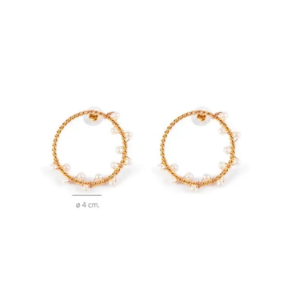 Shabama Bright Gold Shima Earrings - 1 Unit - Image 2