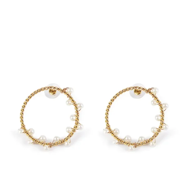 Shabama Bright Gold Shima Earrings - 1 Unit