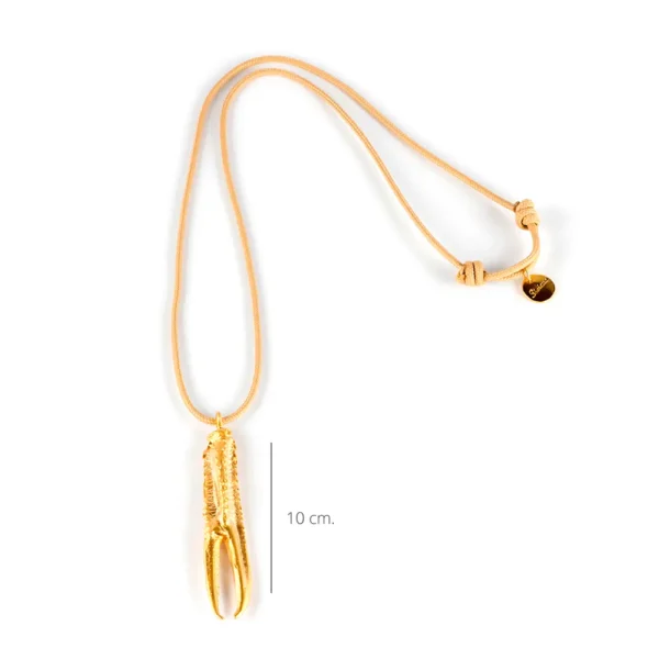 Shabama Cool Beige Gold Glitter Necklace - Image 2