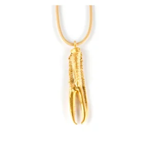 Shabama Cool Beige Gold Glitter Necklace