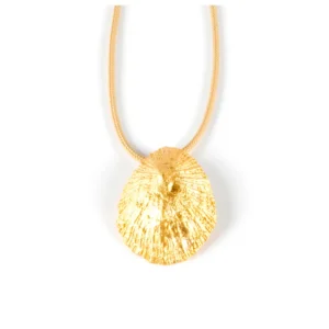 Shabama Cool Beige Necklace with Gold Glitter