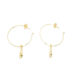 Shabama Gold Glitter Agulla Earrings - 1 Unit
