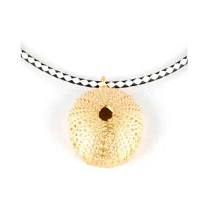 Shabama Luxe Black & White Necklace - Shiny Gold