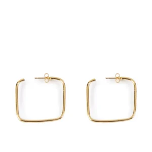 Shabama Moore Squares Shiny Gold Earrings - 1 Unit