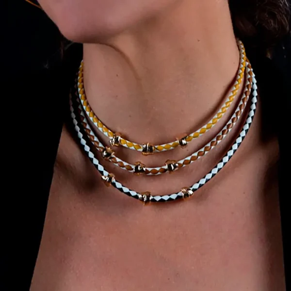 Shabama Namibia X3 Shiny Gold Necklace - Image 3