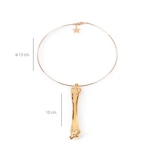 Shabama Rigid Shiny Gold Necklace - Image 2