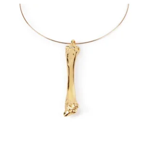 Shabama Rigid Shiny Gold Necklace