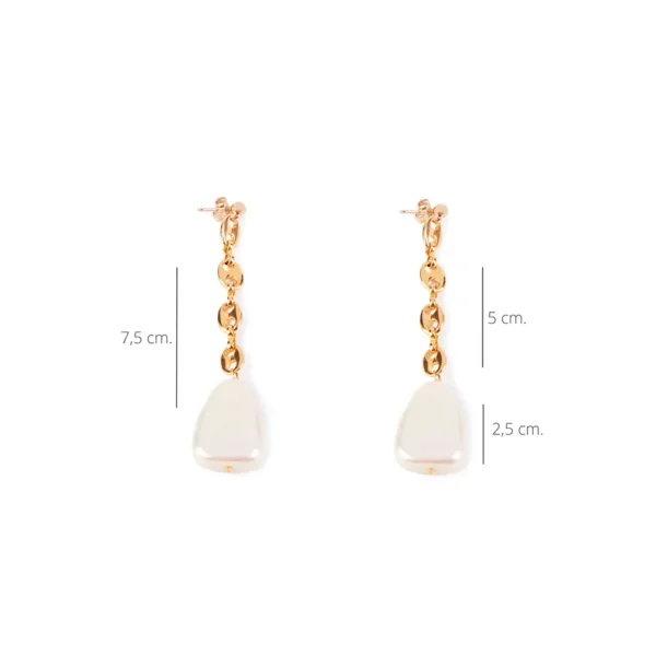 Shabama Shiny Gold Barton Earrings - Image 2
