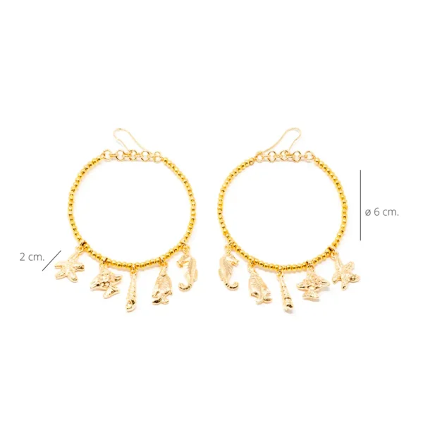 Shabama Shiny Gold Formentor Earrings - Image 2