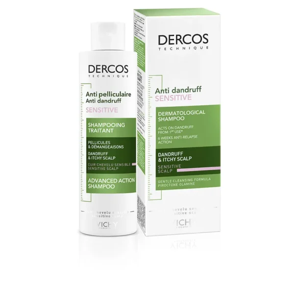 VICHY DERCOS Anti-Dandruff Shampoo 200ML for Sensitive Scalp - Image 2