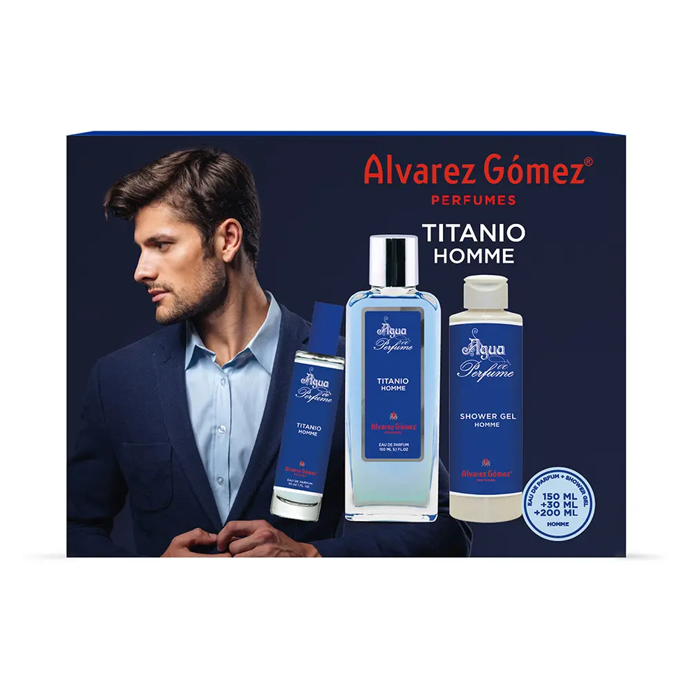 Alvarez Gomez Titanium Homme Case - 2 Eau de Parfum Sprays