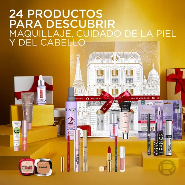 L'Oréal Paris Advent Calendar with 24 Makeup Pieces - Image 3