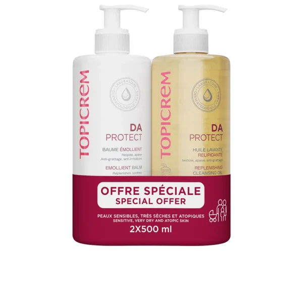 Topicrem Emollient Balm & Cleansing Gel 500ML Pack of 2