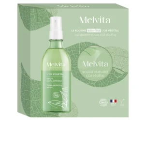 Melvita L'Or Végétal Body Serum & Candle Set of 2